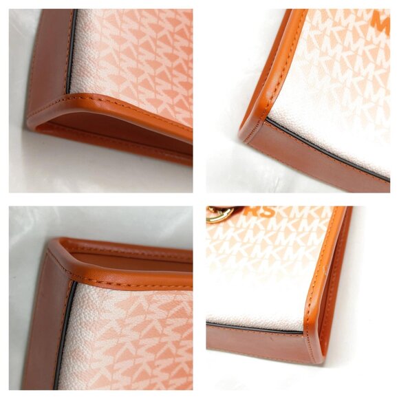 Authentic MICHAL KORS Orange PVC Satchel Bag mn195-112525 - Picture 6 of 16